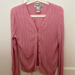 Vintage silk pink cardigan